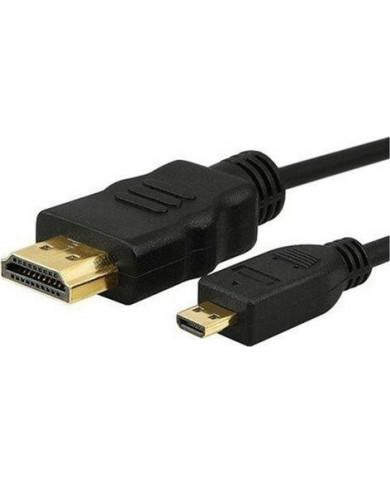 Powertech HDMI 1.4 Cable HDMI male - micro HDMI male 1.5m Μαύρο Powertech HDMI 1.4 Cable HDMI male - micro HDMI male 1.5m Μαύρο