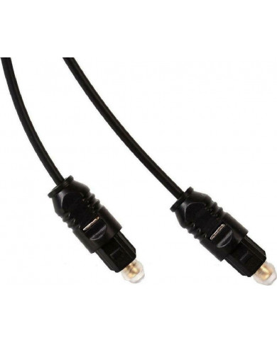 Powertech Optical Audio Cable TOS male - TOS male Μαύρο 1m