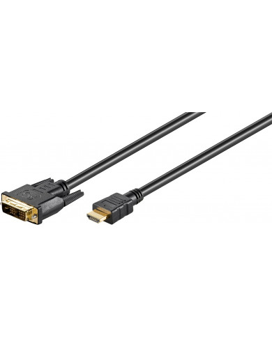 Goobay Cable DVI-D male - HDMI male 1m Goobay Cable DVI-D male - HDMI male 1m