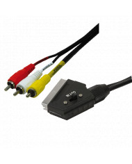 LogiLink AV Cable Scart male - 3x RCA Audio/Video male 2m
