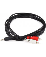 Powertech Audio Cable 3.5mm male - 2x RCA male 1.5m