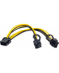 Powertech 8-Pin EPS - 2x 6+2 Pin PCIe Cable 0.20m