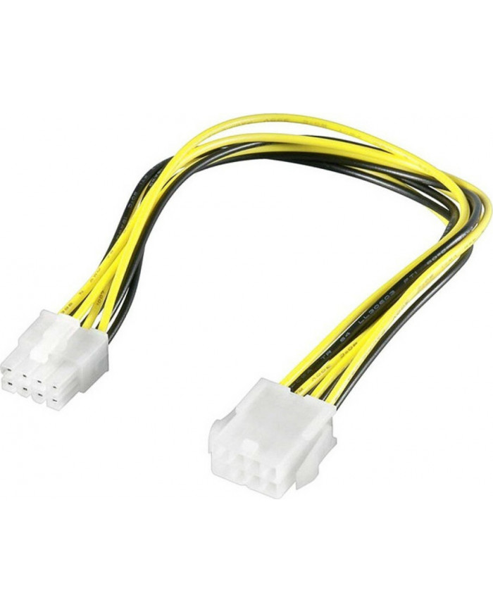 Powertech 8 Pin EPS male - 8 Pin EPS female Cable 0.2m