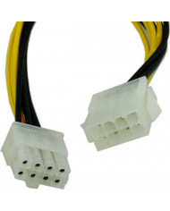 Powertech 8 Pin EPS male - 8 Pin EPS female Cable 0.2m