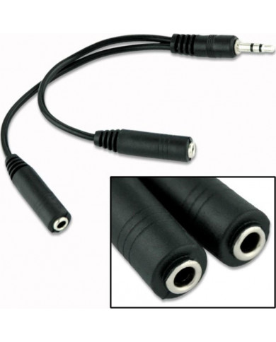 Powertech 3.5mm male - 2x 3.5mm female Powertech 3.5mm male - 2x 3.5mm female
