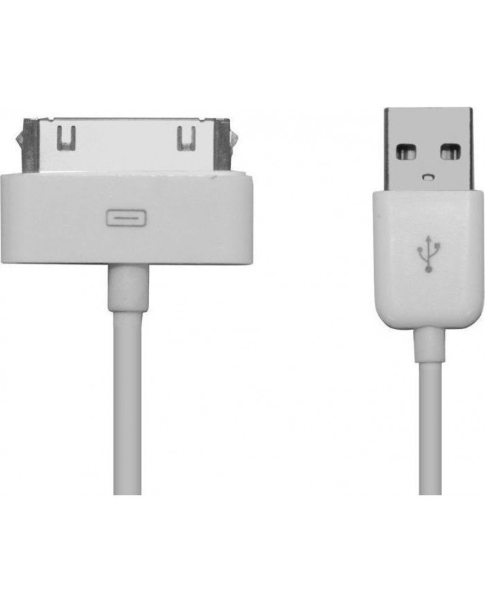 Powertech Regular USB to 30-Pin Cable Λευκό 1m
