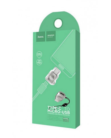 Αντάπτορας Hoco UA8 Micro Usb σε USB-C Ασημί
