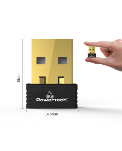 POWERTECH Wireless USB nano adapter, 150Mbps, 2.4GHz, MT7601