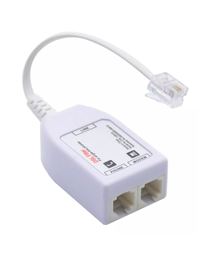 POWERTECH VDSL Splitter με φίλτρο ADSL-06, RJ11, λευκό