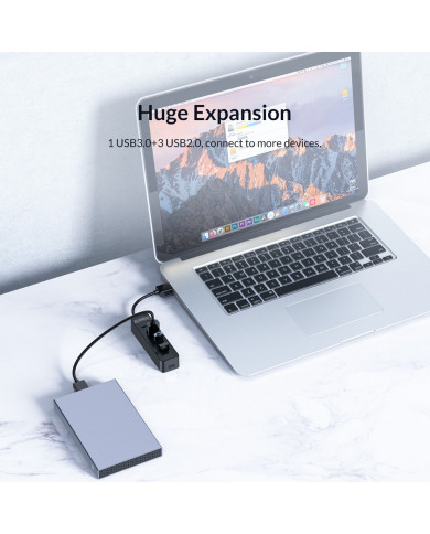 ORICO USB Hub TWU32-4A, 1x USB Type-C, 4x USB ports, μαύρο ORICO USB Hub TWU32-4A, 1x USB Type-C, 4x USB ports, μαύρο