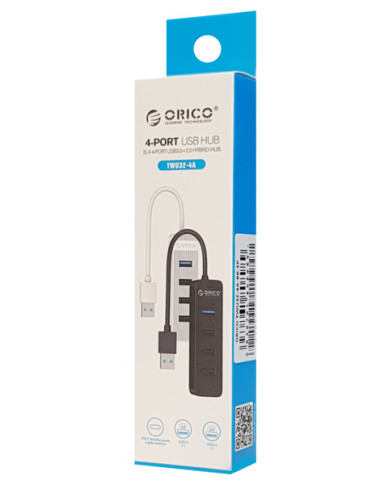 ORICO USB Hub TWU32-4A, 1x USB Type-C, 4x USB ports, μαύρο