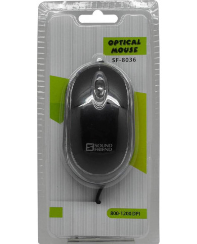 Sound Friend SF-8036 Ενσύρματο Mini Ποντίκι Μαύρο