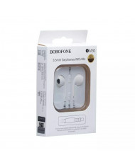 Hands Free Borofone BM30 Original Series Stereo 3.5 mm Λευκά με Μικρόφωνο και Πλήκτρο Λειτουργίας