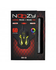 Ενσύρματο Ποντίκι Gaming Noozy GM-32 6D με 6 Πλήκτρα, 3200 DPI και Mousepad