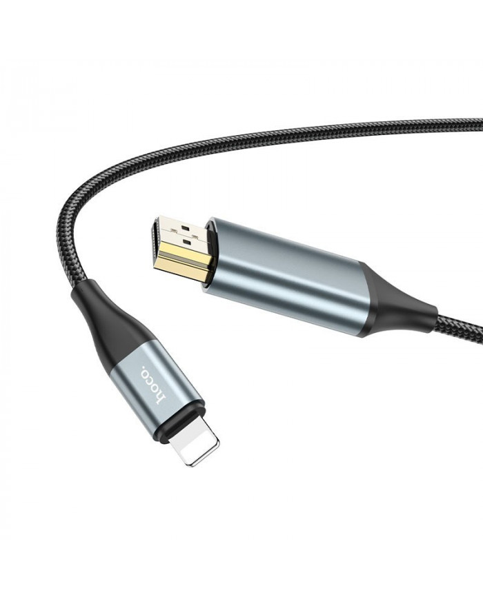 Καλώδιο Σύνδεσης Hoco UA15 Lightning σε HDMI 1080P HD 3.3V Μαύρο 2m