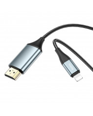 Καλώδιο Σύνδεσης Hoco UA15 Lightning σε HDMI 1080P HD 3.3V Μαύρο 2m