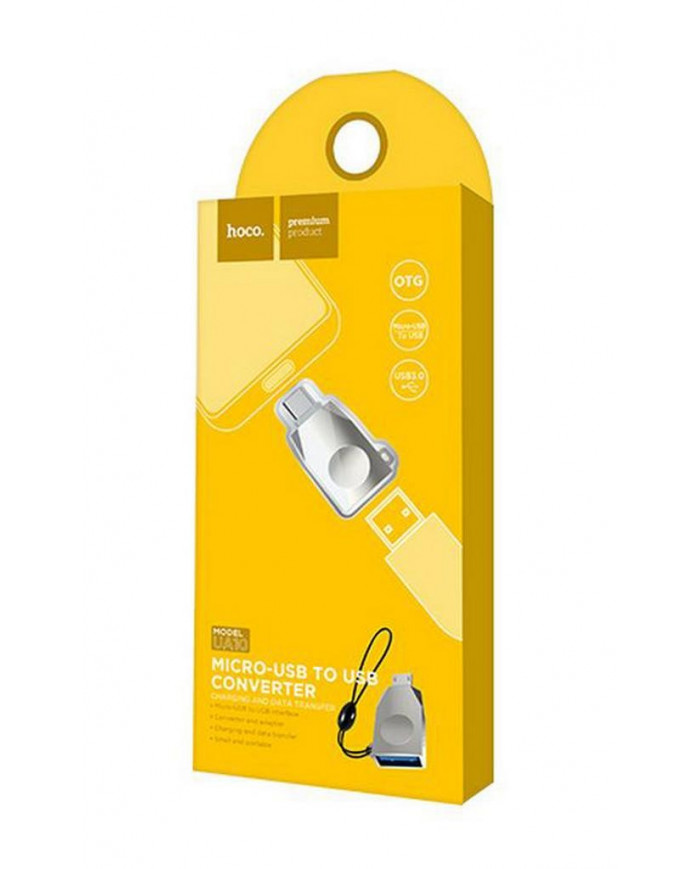 Αντάπτορας OTG Hoco UA10 Micro USB σε USB 3.0 Θηλυκό. Ασημί