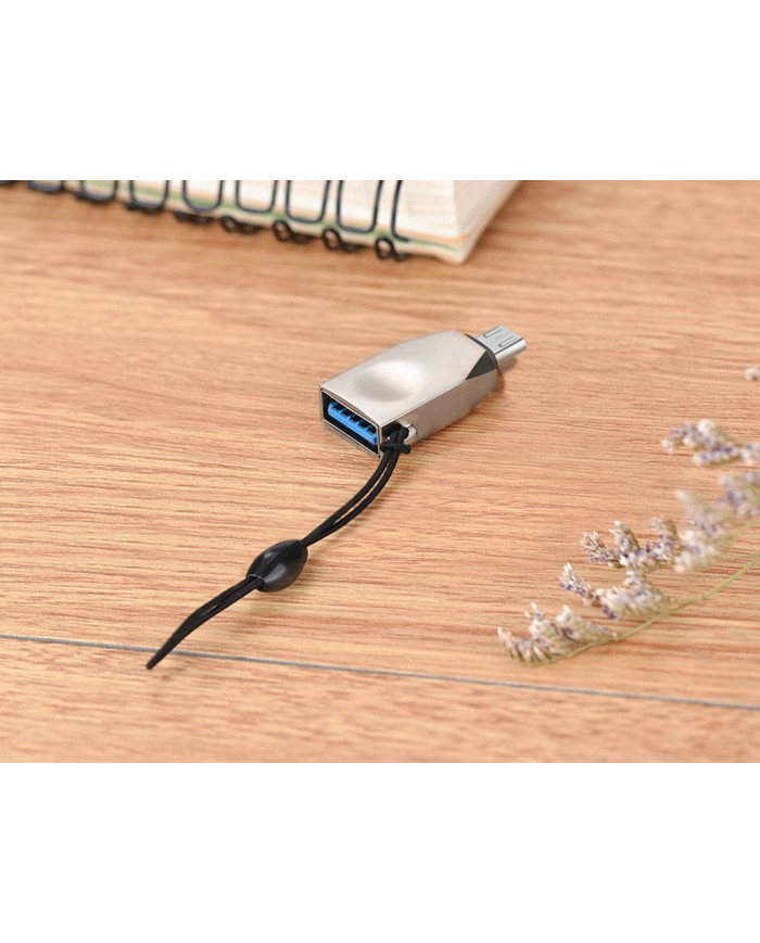 Αντάπτορας OTG Hoco UA10 Micro USB σε USB 3.0 Θηλυκό. Ασημί