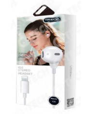 Treqa EP-735 Earbuds Handsfree με Βύσμα Lightning Λευκό