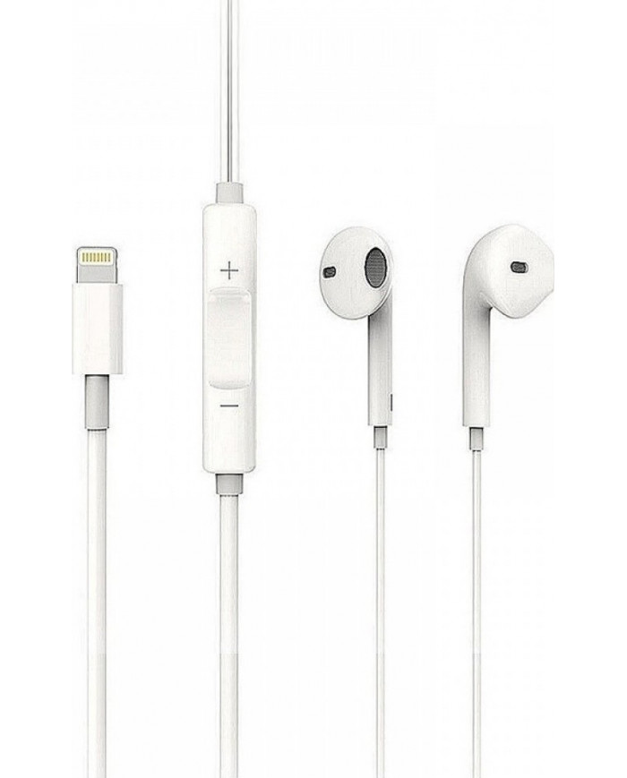 Treqa EP-735 Earbuds Handsfree με Βύσμα Lightning Λευκό