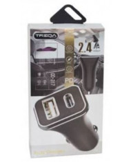 Treqa CAR CHARGER USB + TYPE-C CC-317 2,4AH