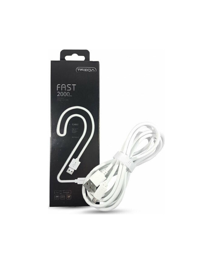 Treqa Regular USB 3.0 to micro USB Cable Λευκό 2m