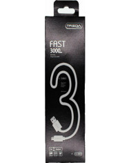 Treqa Regular USB 3.0 to micro USB Cable Λευκό 3m