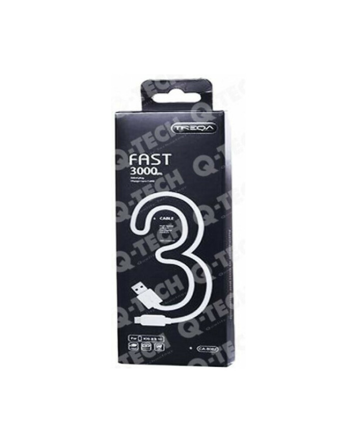 Treqa Regular USB to Lightning Cable Λευκό 3m