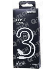 Treqa Regular USB to Lightning Cable Λευκό 3m