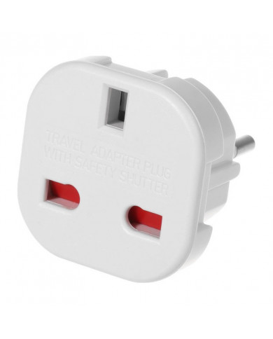 Αντάπτορας Uk σε European 10/16A 250V Λευκό