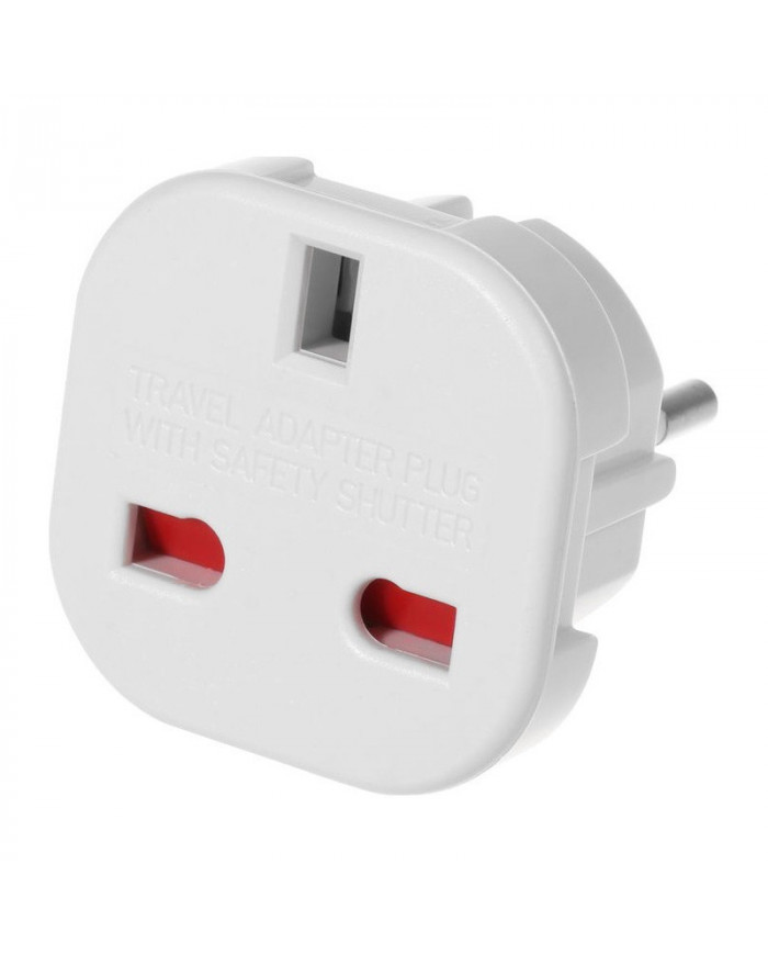 Αντάπτορας Uk σε European 10/16A 250V Λευκό