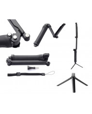 Selfie Stick Monopod LEDISTAR LDX-P3 3-Way για GoPro και Φωτογραφικές Μηχανές Πτυσσόμενο Μαύρο