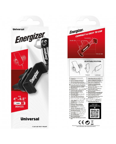 Βάση Στήριξης Αεραγωγού Αυτοκινήτου Energizer CKB 4"-6" Μαύρη