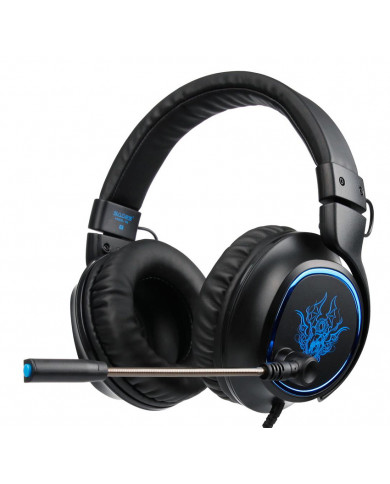 SADES gaming headset SA-R6, USB, 50mm, 7.1CH, LED, μαύρο