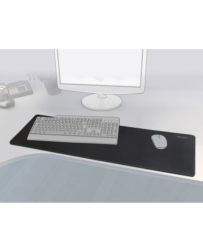 DELOCK gaming mouse pad 12557, 915x280x3mm, μαύρο