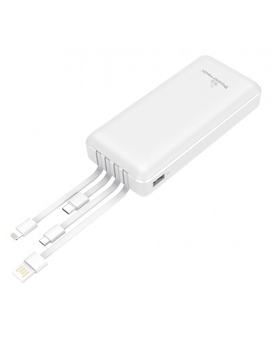 POWERTECH Power Bank PT-979 20000mAh, 4x Output, PD 20W & QC 18W, λευκό POWERTECH Power Bank PT-979 20000mAh, 4x Output, PD 20W & QC 18W, λευκό