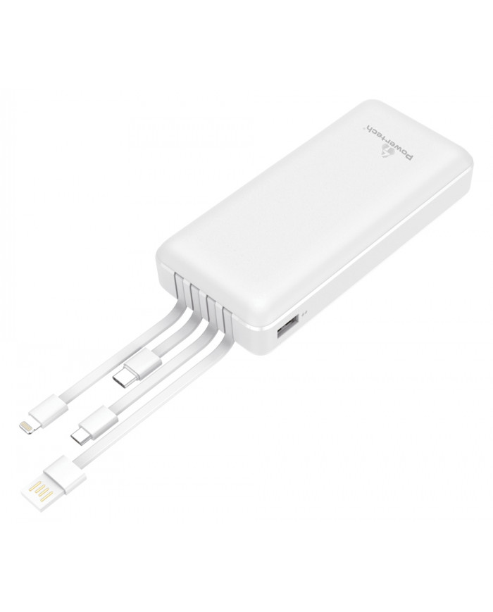 POWERTECH Power Bank PT-979 20000mAh, 4x Output, PD 20W & QC 18W, λευκό