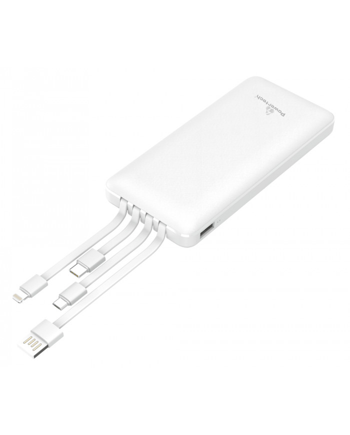 POWERTECH Power Bank PT-980 10000mAh, 4x Output, PD 20W & QC 18W, λευκό