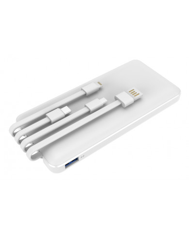 POWERTECH Power Bank PT-980 10000mAh, 4x Output, PD 20W & QC 18W, λευκό POWERTECH Power Bank PT-980 10000mAh, 4x Output, PD 20W & QC 18W, λευκό