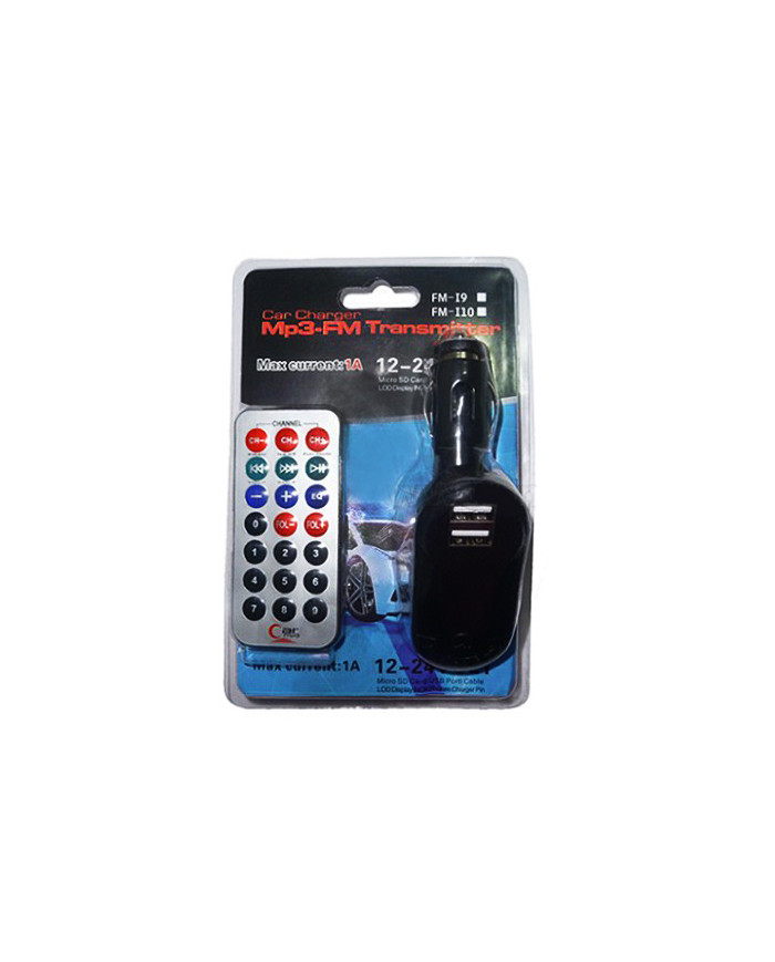 Car FM Transmitter T26 με LCD οθόνη, USB, SD, μαύρο
