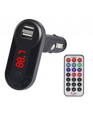 Car FM Transmitter T26 με LCD οθόνη, USB, SD, μαύρο
