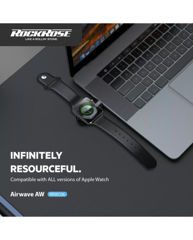 ROCKROSE ασύρματος φορτιστής RRWC06 για Apple Watch, 2.5W, μαύρος