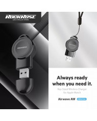 ROCKROSE ασύρματος φορτιστής RRWC06 για Apple Watch, 2.5W, μαύρος