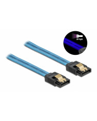 POWERTECH Καλώδιο SATA III 7-pin σε 7-pin CAB-W024, Metal Clip, 0.5m