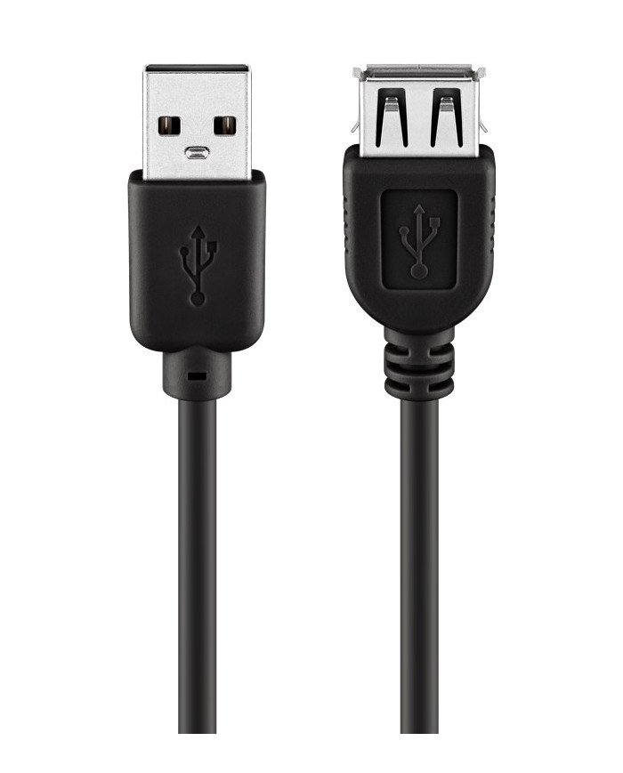 GOOBAY καλώδιο USB 2.0 σε USB (F) 68905, copper, 5m, μαύρο