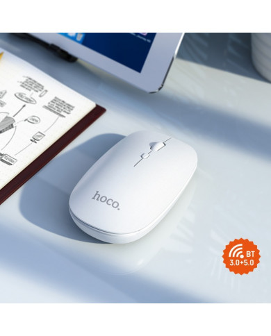 Bluetooth Ποντίκι Hoco GM15 Business Wireless Mouse με 3 Πλήκτρα Λευκό DPI 800-1200-1600