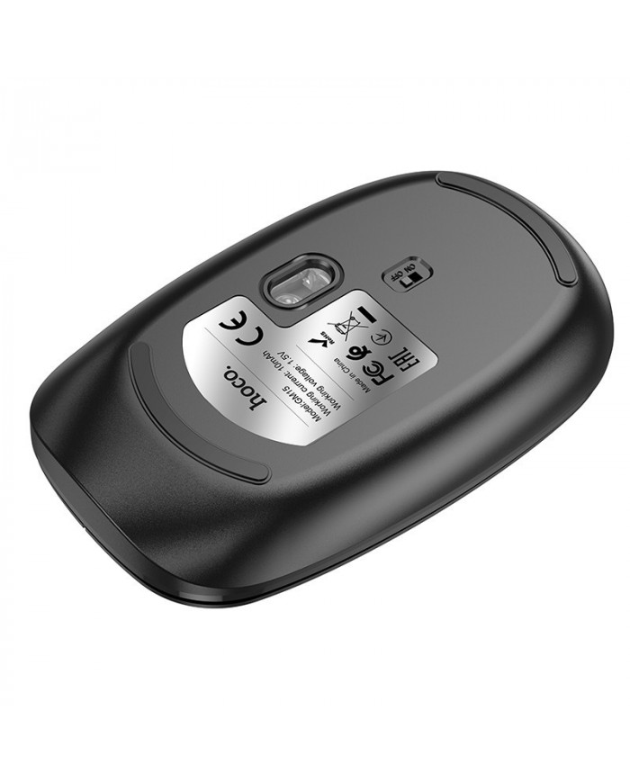Bluetooth Ποντίκι Hoco GM15 Business Wireless Mouse με 3 Πλήκτρα Μαύρο DPI 800-1200-1600