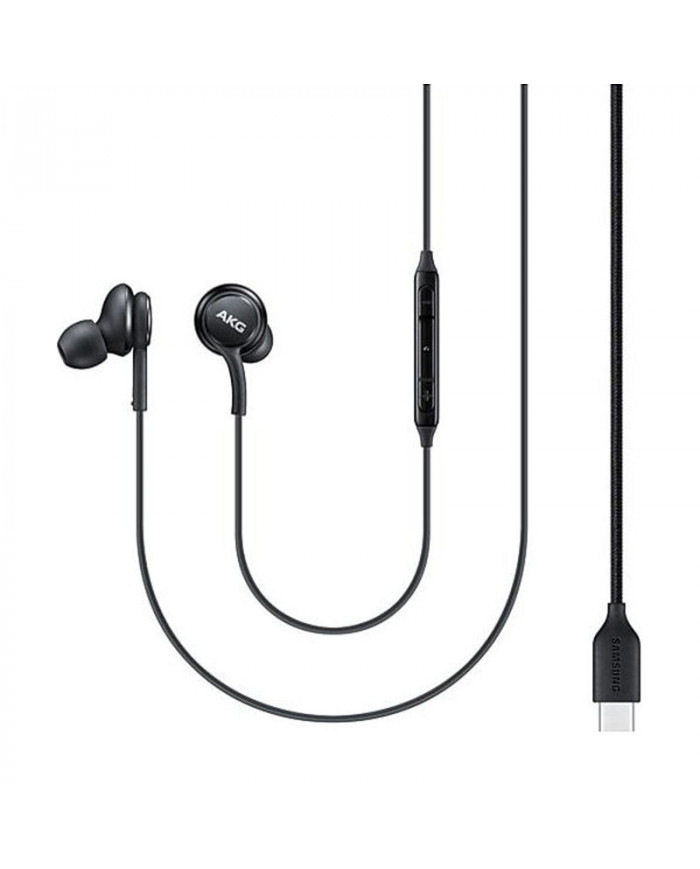 Hands Free Stereo Samsung Earphones EO-IC100BB USB-C Μαύρο με Μικρόφωνο και Πλήκτρο Λειτουργίας 1,2μ