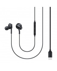Hands Free Stereo Samsung Earphones EO-IC100BB USB-C Μαύρο με Μικρόφωνο και Πλήκτρο Λειτουργίας 1,2μ