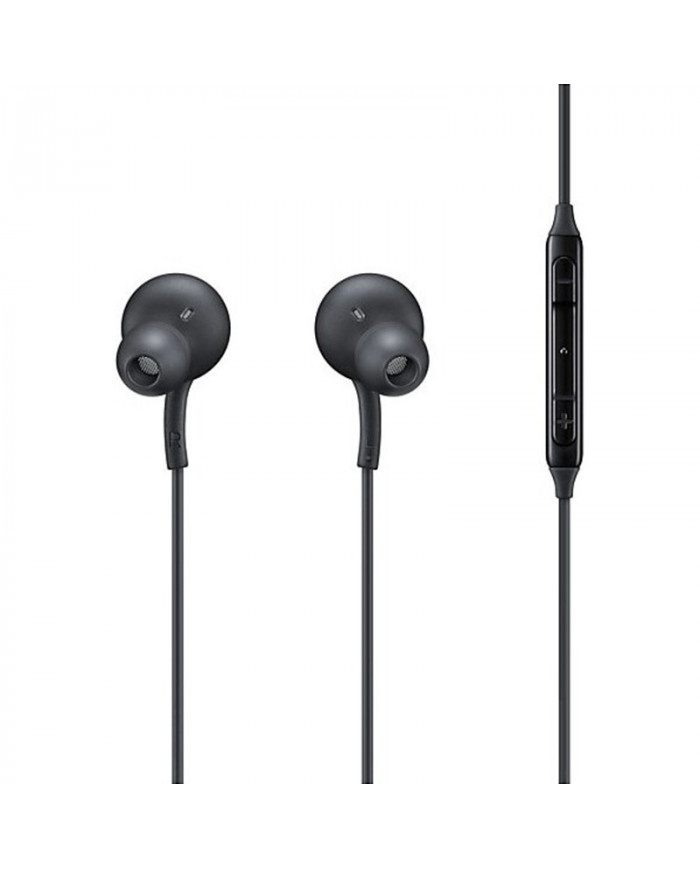 Hands Free Stereo Samsung Earphones EO-IC100BB USB-C Μαύρο με Μικρόφωνο και Πλήκτρο Λειτουργίας 1,2μ